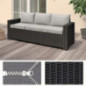 Allibert California 3-Sitzer Couch Polyrattan Gartenmöbel Lounge Rattanoptik