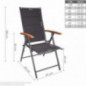BRUBAKER 2er Set Gartenstühle Verona - Faltstühle klappbar- 7-Fach verstellbare Rückenlehnen - wetterfeste Klappstühle mit Po