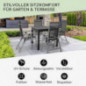 Homeoutfit24 London Gartenstühle, Made in Europe, Balkonstuhl klappbar, Hochlehner Gartenstuhl, Esszimmerstuhl, Balkon & Terr