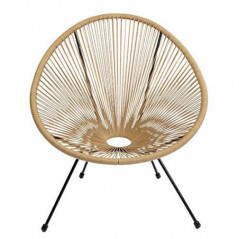 Kare Design Sessel Acapulco Natur, Kissenverfügbar, Büro, aus Polyethylen