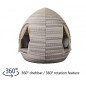 Egg Daybed mit Vorhängen - 360° Drehtechnik Sonnenliege  Harkers Island Wash Duo 24 Weaving 