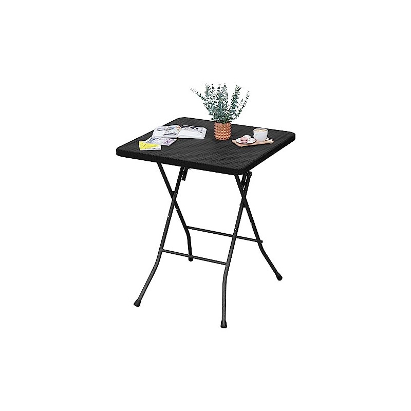 eSituro Klapptisch Gartentisch, Beistelltisch Outdoor, klappbarer Balkontisch Campingtisch Bistrotisch, quadratische Tischpla