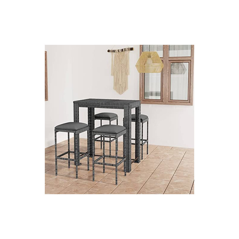 Chenshu Bar-Set für Garten, Tisch und Barstühle für hohe Garten, Tisch und Barstühle für den Außenbereich, Bar-Set für Garten