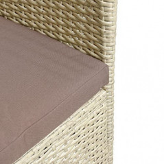 ESTEXO Polyrattan Gartenbank Rattan Gartenmöbel 2-Sitzer Sitzbank mit Sitzkissen Rattanmöbel Bank  Beige 