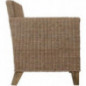 korb.outlet Rattan-Sofa 2-Sitzer Lounge in der Farbe Grau inkl. Sitzpolster Beige, Couch aus echtem Rattan