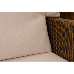 korb.outlet Rattan-Sofa 2-Sitzer in der Farbe Vintage Braun inkl. Polster/Wohnzimmer Couch aus echtem Rattan