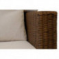 korb.outlet Rattan-Sofa 2-Sitzer in der Farbe Vintage Braun inkl. Polster/Wohnzimmer Couch aus echtem Rattan