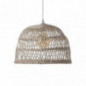 LUSSIOL - Saigon Hängeleuchte, Rattan, E27-Glühbirne, 60 W, Naturton, Durchmesser 40 x H20 cm, Design Hängeleuchte für jeden 