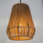 Stehlampe holz Boho 2-Lampenschirm Rattan Stehlampe Bauernhof Stehlampe mit ON/OFF indenpental Schalter, Rustikale Stehlampe 