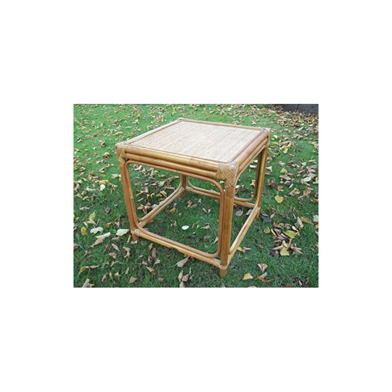 Tisch Rattantisch, Beistelltisch, Couchtisch aus Rattan, 55cm x 55cm