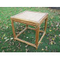 Tisch Rattantisch, Beistelltisch, Couchtisch aus Rattan, 55cm x 55cm