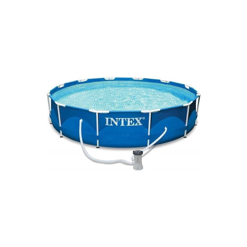 Intex 28202GN Metal Frame Pool - Aufstellpool - Ø 305 x 76 cm,Blau