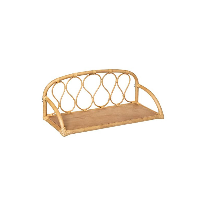 Kinder-Wandregal Retro - Rattan 57x24 cm - Beige - Atmosphera créateur dintérieur