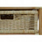 korb.outlet Rattan-Kommode mit 3 Schubladen Badregal Korb Regal 3 Schubfächer aus echtem Rattan 46 cm breit  Honig 