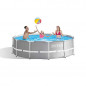 Intex Schwimmbecken Pool, Grau, 366 x 99 cm Frame Pool Set Prism Rondo 26716