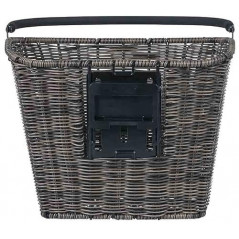 Basil Unisex – Erwachsene Bremen Rattan Look Vorderrrad-Korb, Braun