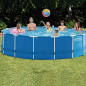 Intex Metal Frame Pool Set - Aufstellpool - Ø 457 x 122 cm - Zubehör enthalten, Grau