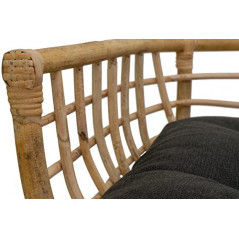 Exklusiver Retro-Design Hundekorb / Hundebett / Tierkorb Haustier Bett Groß aus Rattan mit Kissen / Modernes Bett für Katzen 