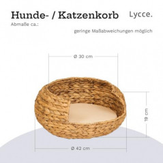 Lycce Katzenkorb Opal Wasserhyazithe Ø 42cm