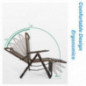 CAPXXIN Zero Gravity Chair Rattan Liege Gartenstuhl Outdoor Gartenmöbel |Klappbare Sonnenliege, verstellbare Sonnenliegen, Li