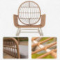 NRNQMTFZ Rocking Chairs,schaukelstuhl Rattan Outdoor,Schaukelstuhl Sessel Relaxsessel,bequemer Lesestuhl,Stoffsofa,für Wohnzi