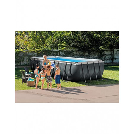 Intex Schwimmbadrahmen-Set Ultra Quadra, Grau, 274 x 549 x 132 cm, XTR 26356