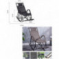 Zero Gravity Liegestuhl, Leichter Relax-Schaukelstuhl Zero Lounge Chair mit breiterer Armlehne und Fußstütze Liegestuhl for d