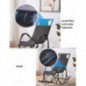 Zero Gravity Liegestuhl, Leichter Relax-Schaukelstuhl Zero Lounge Chair mit breiterer Armlehne und Fußstütze Liegestuhl for d