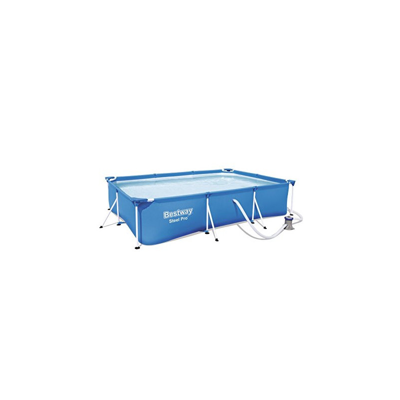 Bestway Steel Pro Frame Pool Set, rechteckig, blau, 300 x 201 x 66 cm