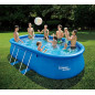 Summer Waves Quick Up Pool Komplettset | Oval 549x305x107 cm Blau | Aufstellpool Set | Gartenpool & Schwimmbecken inkl. Filte