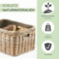 Kobolo Kaminholzkorb Holztrage für Kaminholz - Rattan Kubu grau - Textileinsatz anthrazit