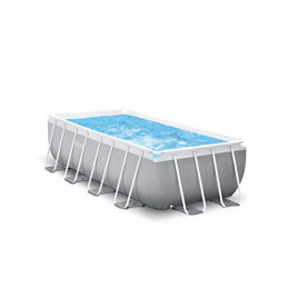 Intex 26790GN 4m x 2m x 1,22m Prism Frame Rechteckiges Pool Set, Mehrfarbig