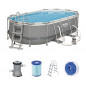 Bestway Power Steel Framepool-Set, oval, mit Filterpumpe & Sicherheitsleiter 427 x 250 x 100 cm