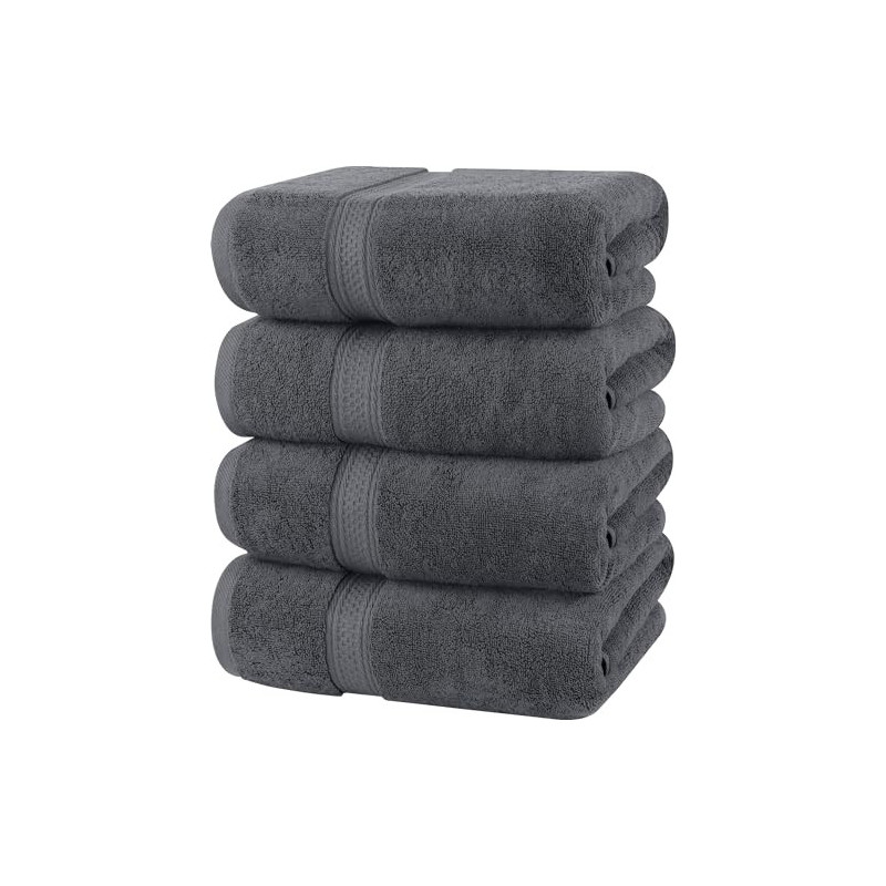 Utopia Towels - 4er-Pack Badetücher Set Premium 100% ringgesponnene Baumwolle 69 x 137 cm Handtücher, sehr saugfähig, weiches