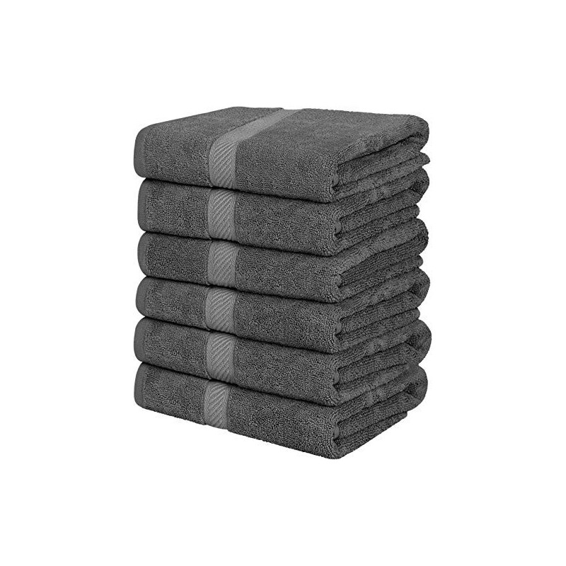 Utopia Towels - 6er-Pack mittelgroße Badetücher aus 100% Baumwolle mit Aufhängeschlaufen, 60x120 cm Duschtücher, weiche und s