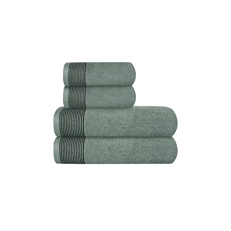 GLAMBURG Ultra weiches 4er-Pack Handtuch-Set, Baumwolle, enthält 2 übergroße Badetücher 70 x 140 cm, 2 Handtücher 50 x 90 cm,