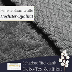 Liebenstein® Premium Saunahandtuch - in anthrazit - 70x200 cm - aus feinster Baumwolle mit 625 g/m² - außergewöhnlich weich u