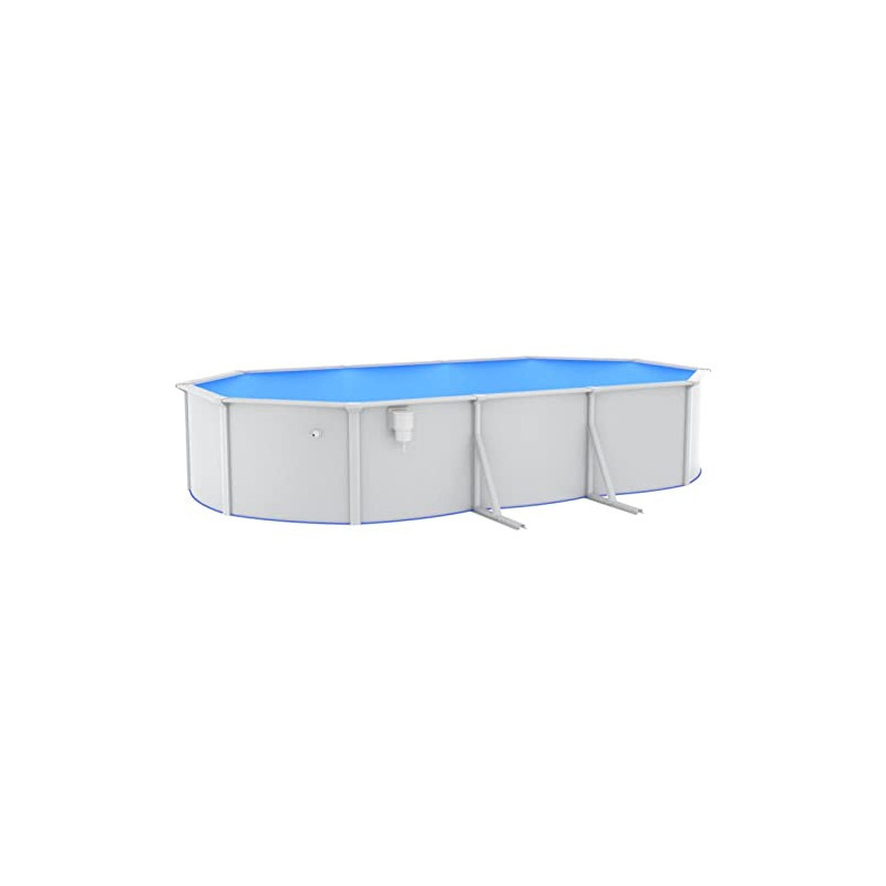 Bounv Pool Oval Stahlwandpool Stahlrahmenbecken Stahlwand Frame Pool Schwimmbecken Aufstellpool Planschbecken Kinderpool 610x