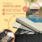 Casaria® Sonnenliege Doppelliege 2 Personen Klapptisch Wetterfest 7-Fach Verstellbar Polyrattan Liegestuhl Garten Relaxliege 