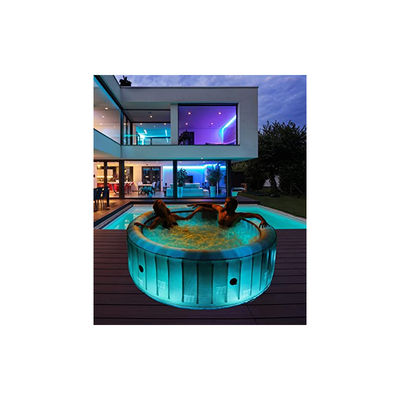 MSpa aufblasbarer Whirlpool 2023 Starry NEU C-ST063 | Indoor Outdoor Pool | XXL 6 Pers. UVC | LED | 138 Düsen | bis 40°C | TÜ