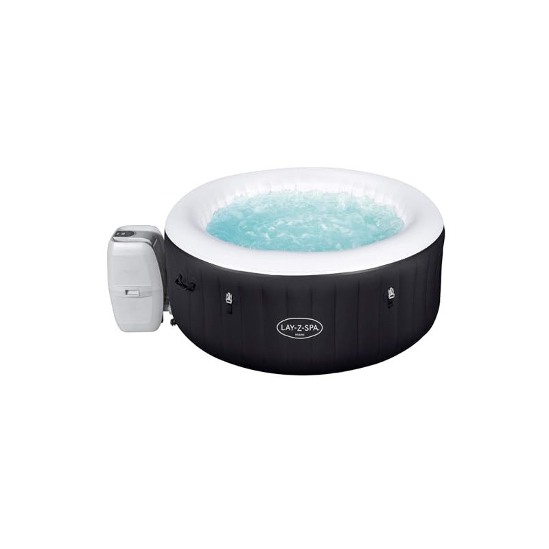 Bestway LAY-Z-SPA Miami AirJet™ Whirlpool, 180 x 66 cm, 2-4 Personen, rund, schwarz