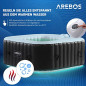 Arebos Whirlpool | 154 x 154 cm | mit LED-Beleuchtung | aufblasbar | quadratisch | In- & Outdoor | 4 Personen | 100 Massagedü