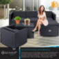 KESSER® Polyrattan Lounge Aruba - Gartenlounge für 4-5 Personen Gartenmöbel-Set Sitzgruppe aus 3er Gartensofa, Sessel, Hocker