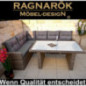 Ragnarök-Möbeldesign DEUTSCHE Marke - EIGNENE Produktion 8 Jahre GARANTIE auf UV-Beständigkeit PolyRattan Gartenmöbel Tisch +